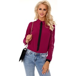 Różowa bluzka damska Merribel z długim rękawem  - zdjęcie produktu