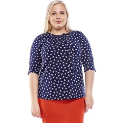 Bluzka damska Fokus z krótkim rękawem wiosenna z okrągłym dekoltem  - zdjęcie produktu