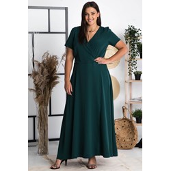 Sukienka zielona kopertowa karnawałowa  - zdjęcie produktu