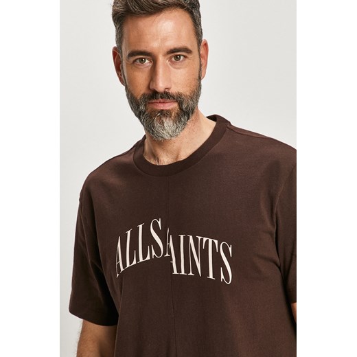 T-shirt męski AllSaints młodzieżowy z bawełny 
