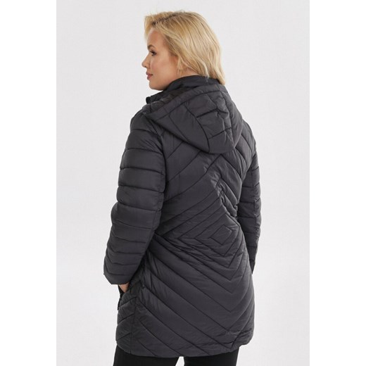 Czarna Kurtka Grynvielle 4XL Born2be Odzież