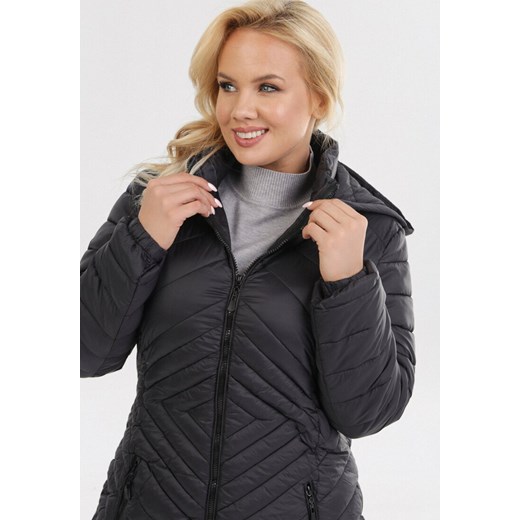 Czarna Kurtka Grynvielle XXXL Born2be Odzież