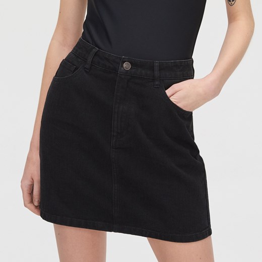 Cropp - Jeansowa mini spódnica - Czarny Cropp M okazja Cropp