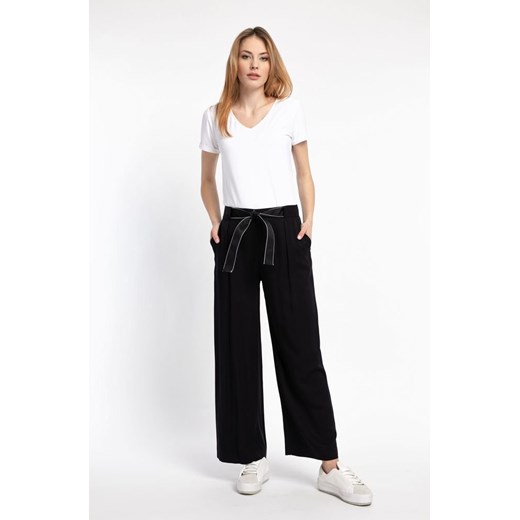 Szerokie spodnie czarne SARA Cotton Club 34/164 Cotton Club
