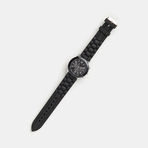 Sinsay - Zegarek z silikonowym paskiem - Czarny Sinsay Jeden rozmiar Sinsay
