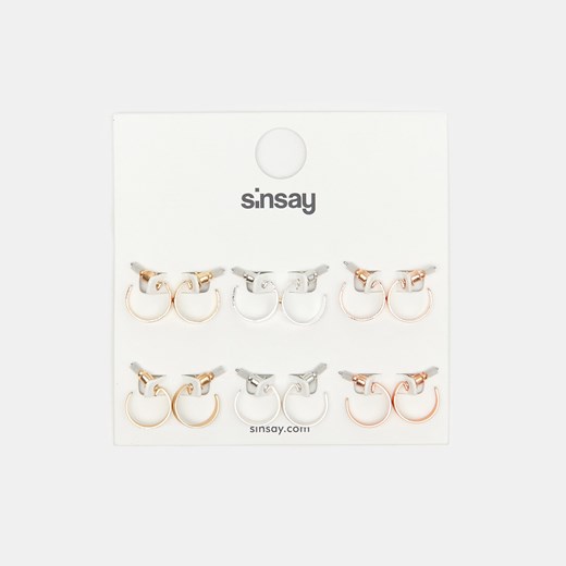 Sinsay - Zestaw kolczyków na sztyfty - Wielobarwny Sinsay Jeden rozmiar Sinsay