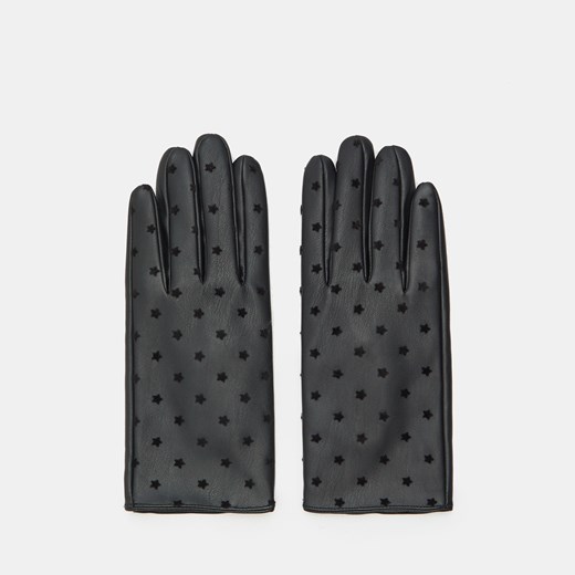 Sinsay - Rękawiczki z ozdobnym wzorem - Czarny Sinsay M/L Sinsay
