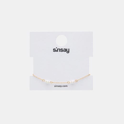 Sinsay - Bransoletka z perełkami - Złoty Sinsay Jeden rozmiar Sinsay
