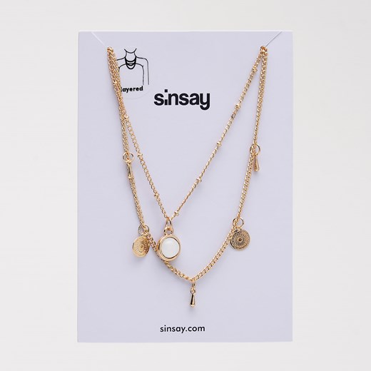 Sinsay - Kaskadowy naszyjnik - Złoty Sinsay Jeden rozmiar Sinsay