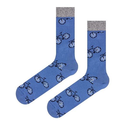 Skarpety niebieskie w rowery EM 8 Em Men`s Accessories EM Men's Accessories