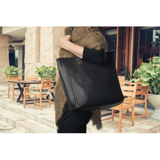 Shopper bag Qualityart.pl elegancka ze skóry 