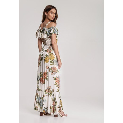 Kremowa Sukienka Phiamisia Renee S/M promocyjna cena Renee odzież