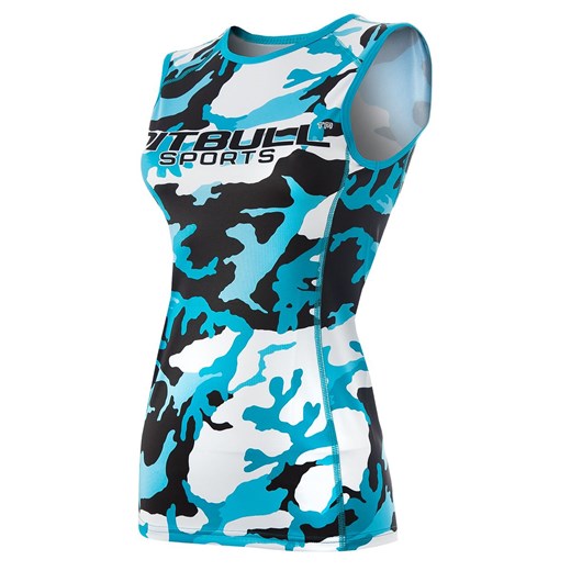 Sleeveless Rashguard Camo 1 Blue Pit Bull L Pitbullcity