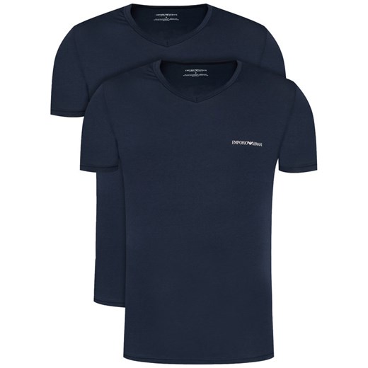 Emporio Armani Underwear Komplet 2 t-shirtów 111849 0A717 70835 Granatowy Regular Fit M okazyjna cena MODIVO