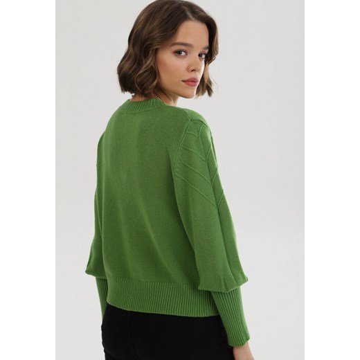 Zielony Sweter Zaurg L/XL Born2be Odzież okazja