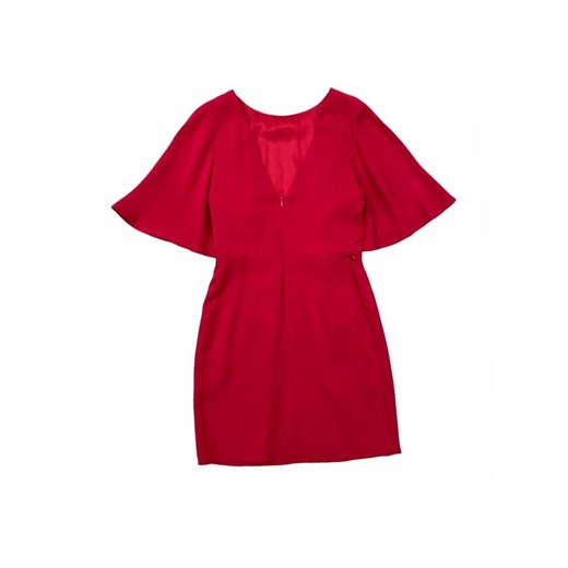 Sukienka czerwona mini z krótkim rękawem 