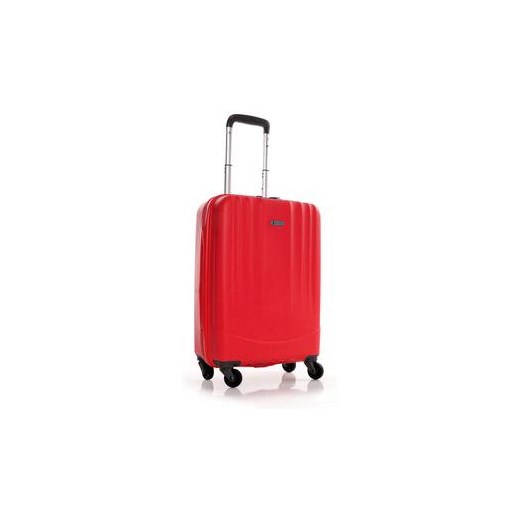 Mała walizka Puccini 4-kołowa z polipropylenu czerwona royal-point pomaranczowy duży