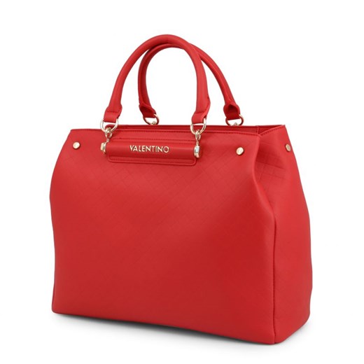 Shopper bag czerwona Valentino By Mario matowa do ręki elegancka 