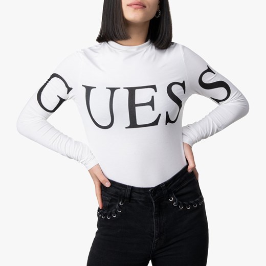 Guess bluzka damska z okrągłym dekoltem z krótkimi rękawami 