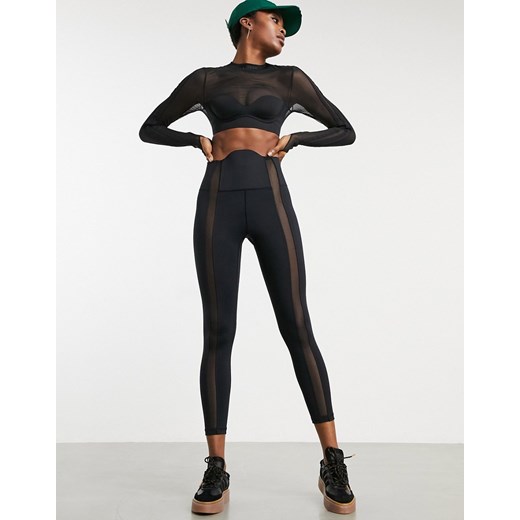 adidas x IVY PARK – Czarne legginsy z siateczką-Czarny Ivy Park L Asos Poland