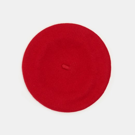 Sinsay - Wełniany beret - Czerwony Sinsay Jeden rozmiar Sinsay