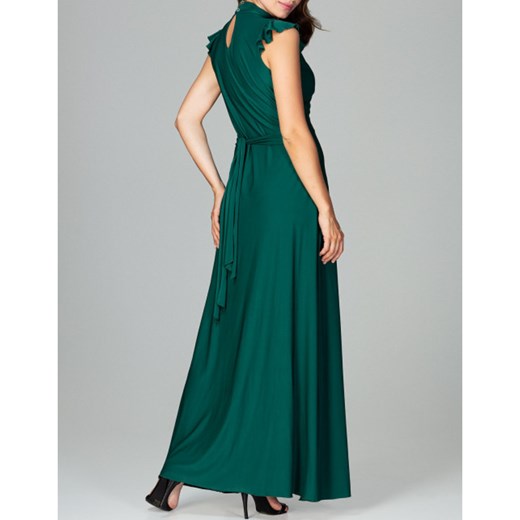 Sukienka zielona Lenitif z krótkim rękawem 