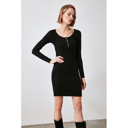 Trendyol Knitted Dress with Black Buttons Trendyol M Factcool