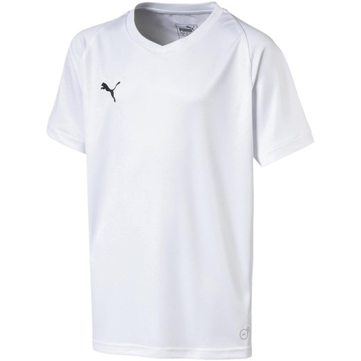 T-shirt chłopięce biały Puma bez wzorów 
