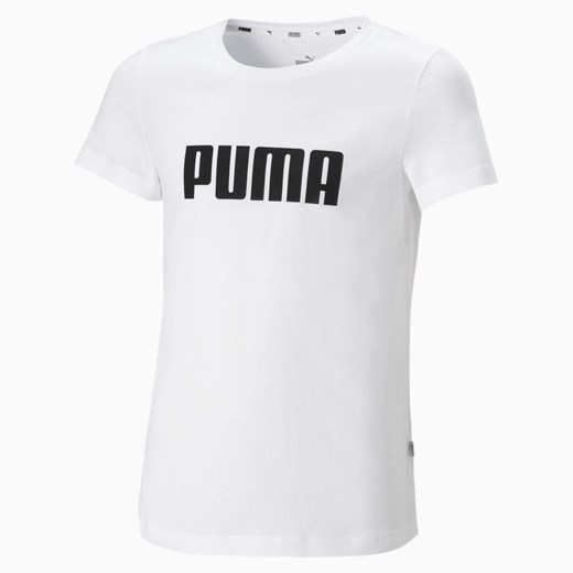 Bluzka dziewczęca Puma biała w nadruki 