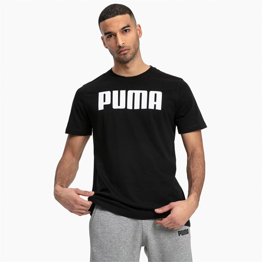 Czarny t-shirt męski Puma z krótkimi rękawami 