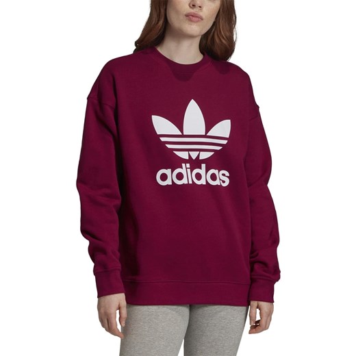 Bluza damska Adidas krótka czerwona sportowa 