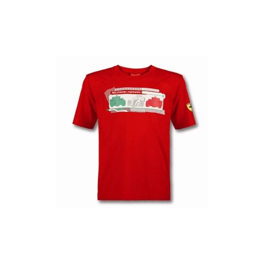 Koszulka dziecięca Ferrari Front Cars red 