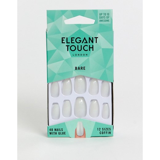 Elegant Touch – Totally Bare – Sztuczne paznokcie w kształcie ściętego migdała-Wyczyść Elegant Touch No Size Asos Poland