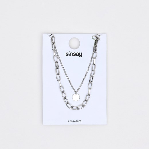 Sinsay - Naszyjnik - Srebrny Sinsay Jeden rozmiar Sinsay