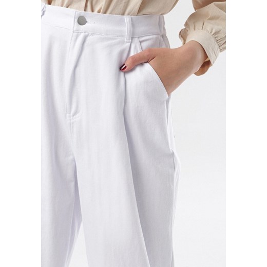 Białe Spodnie Dorymene M Born2be Odzież okazyjna cena