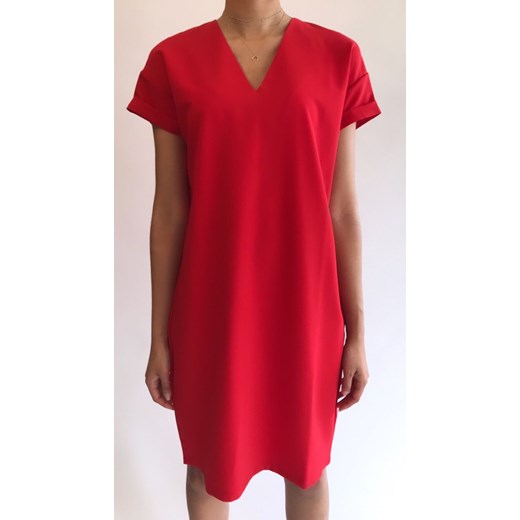 Sukienka True Color By Ann Bogel z krótkimi rękawami czerwona 