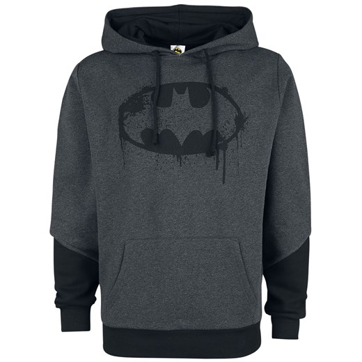 Batman - Destroyed Symbol - Bluza z kapturem - odcienie szarego czarny M EMP