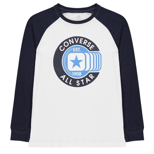 Converse Long Sleeve Raglan T-Shirt Junior Boys Converse 12-13 Y Factcool