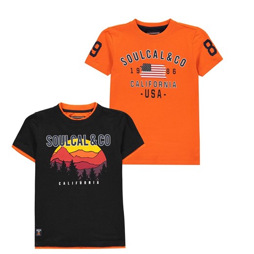 SoulCal 2 Pack USA T Shirts Junior Boys Soulcal 9-10 Y Factcool