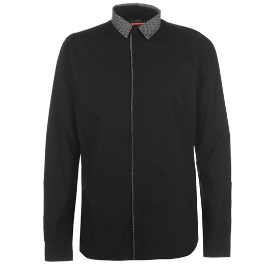 Pierre Cardin Jacquard Collar Long Sleeve Shirt Mens Pierre Cardin XXL Factcool
