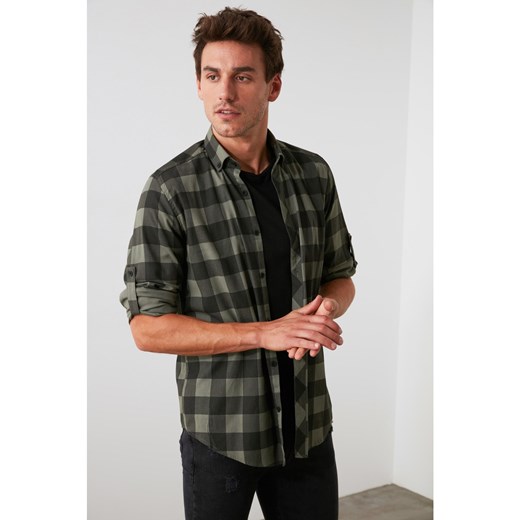 Trendyol Khaki Men's Plaid Lumberjack Slim Fit Shirt Trendyol XL Factcool