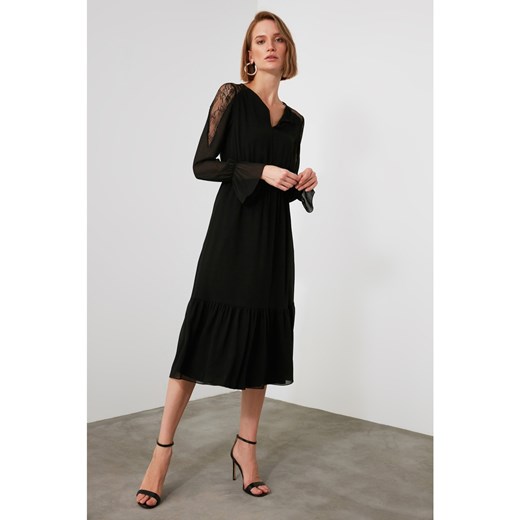 Trendyol Black Lace Detailed Dress Trendyol 38 Factcool