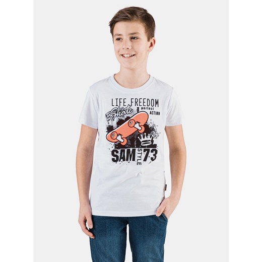 White boy t-shirt with SAM 73 print Sam 73 116 Factcool