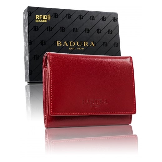 BADURA portfel damski skórzany ochrona RFID 99518 Skorzany