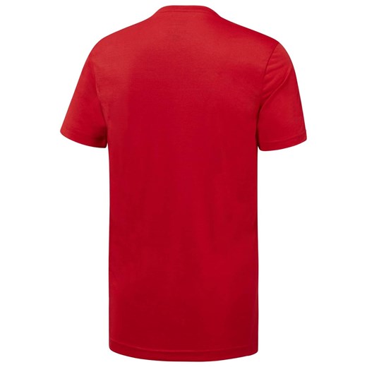 T-shirt męski Reebok czerwony z krótkimi rękawami 