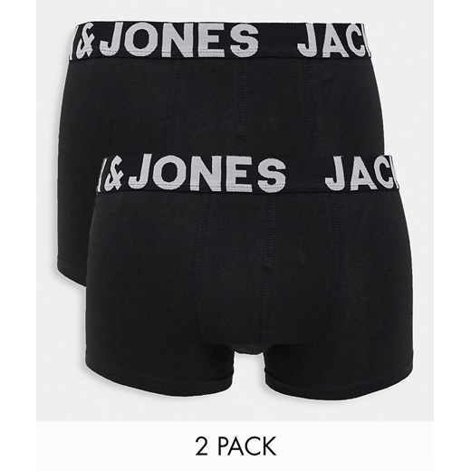 Jack & Jones – Zestaw 2 par czarnych bokserek z gumką z logo Jack & Jones S Asos Poland