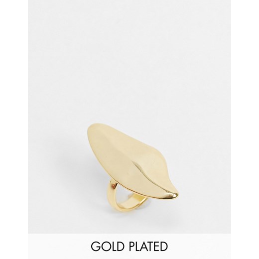 Pilgrim – Efektowny pozłacany pierścionek-Złoty Pilgrim No Size okazyjna cena Asos Poland