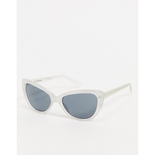 AJ Morgan – Białe okulary przeciwsłoneczne oversize Smirk-Biały No Size wyprzedaż Asos Poland