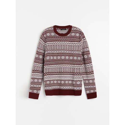 Reserved - Sweter ze świątecznym motywem - Brązowy Reserved L Reserved