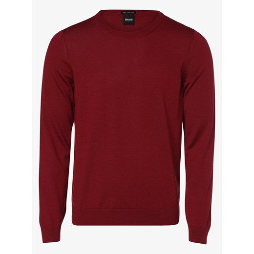 BOSS - Sweter męski – Leno-P, czerwony XL vangraaf